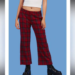 UNIF red plaid trousers pants